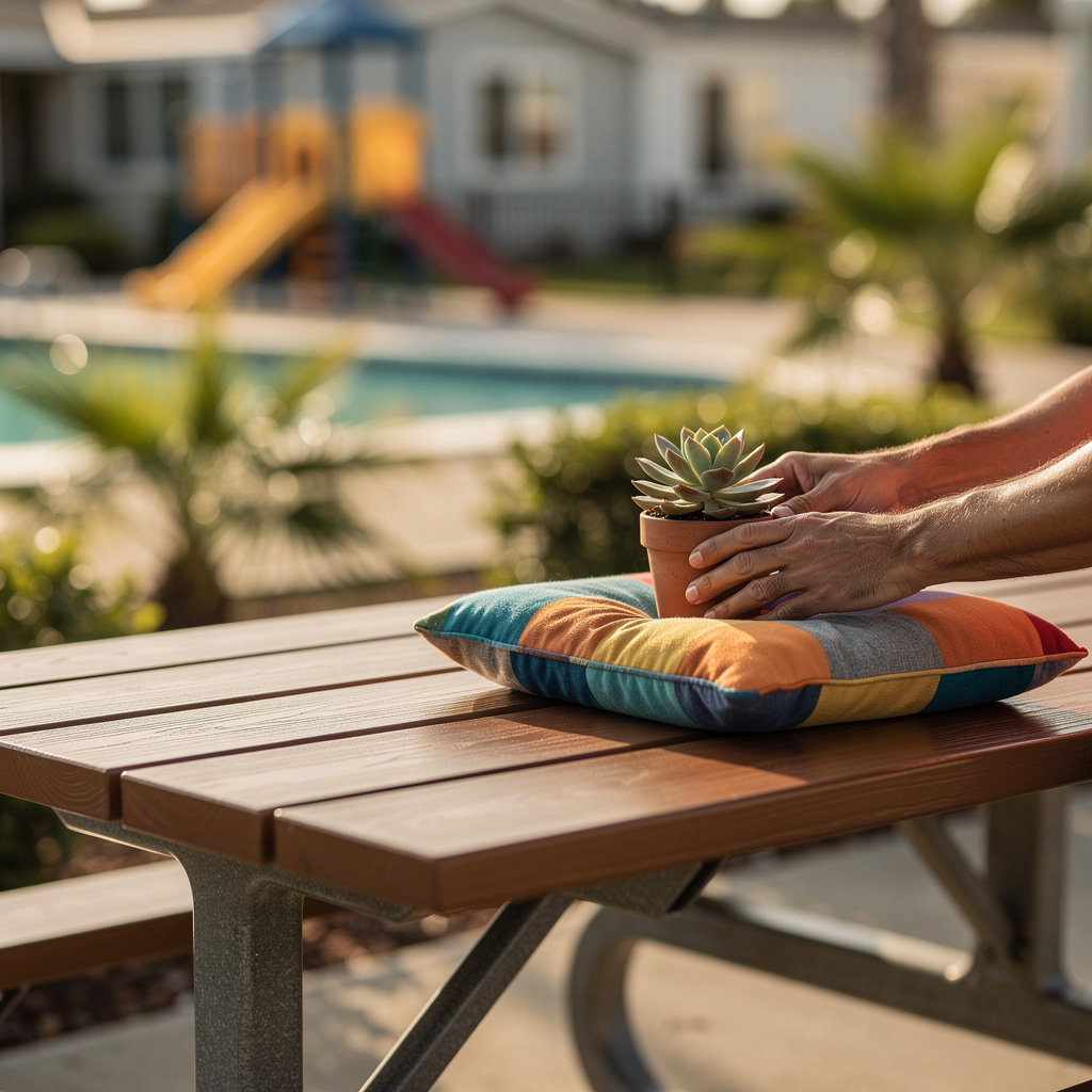 Valley View Estates community amenities in Santee, CA including common areas and mobile home lots